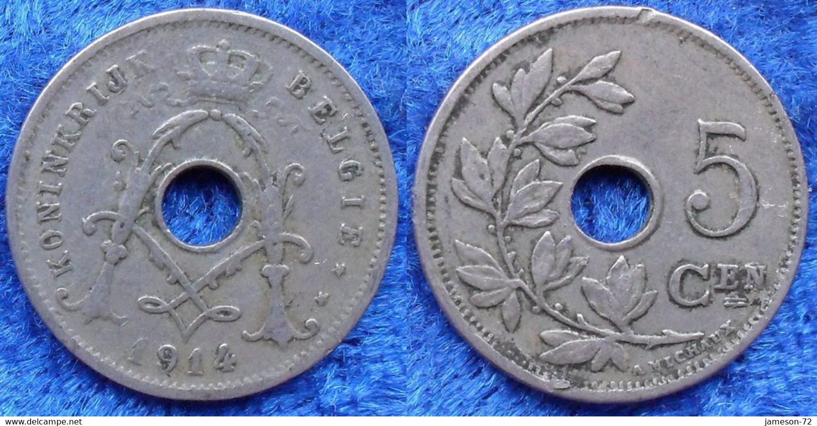 BELGIUM - 5 Centimes 1914 Flemish KM#67 Albert I (1909-1934) - Edelweiss Coins - Sin Clasificación