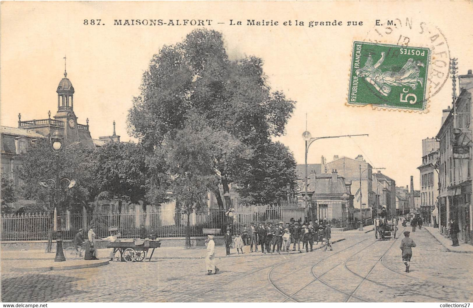 94-MAISON-ALFORT-LA MAIRIE ET LA GRANDE RUE - Maisons Alfort