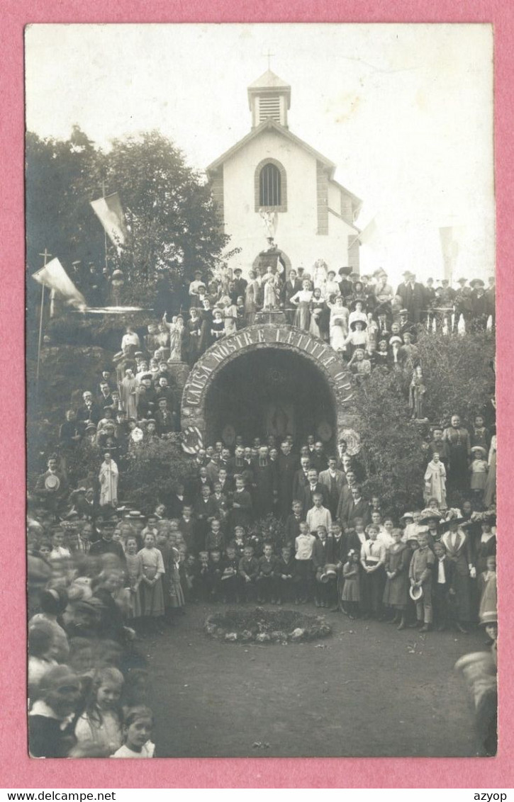 68 - WINZENHEIM - WINTZENHEIM - Carte Photo - Chapelle + Grotte De Lourdes - Wintzenheim