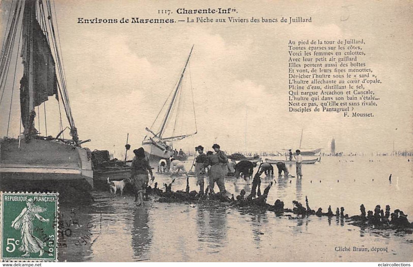 Marennes           17         Pêche Aux Viviers Des Bancs De Juillard      (voir Scan) - Marennes