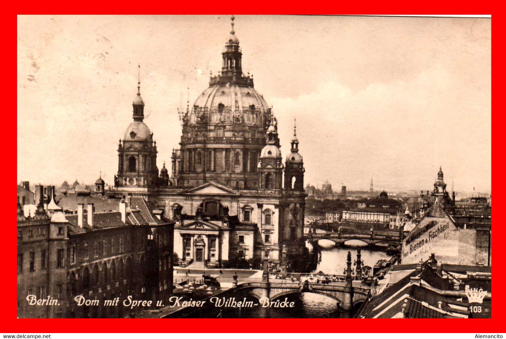 BERLIN - PUENTE DE WILHELM -AÑO 1928 POSTAL FRANQUEADA EN BERLIN - Weissensee