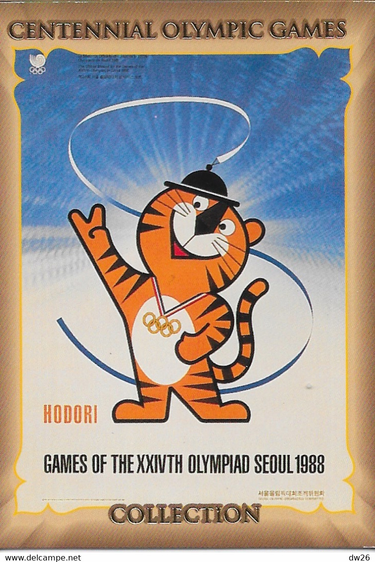 Centennial Olympic Games Atlanta 1996, Collect Card N° 105 - Poster Séoul 1988 - Palmarès Relais Men Women Natation - Trading Cards