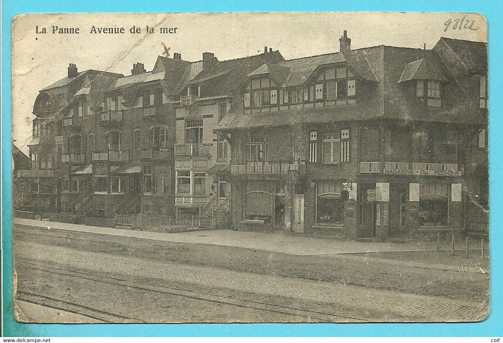 Kaart LA PANNE , Stempel PANNE Op 27/6/1916 Met Als Aankomst PMB - Unbesetzte Zone