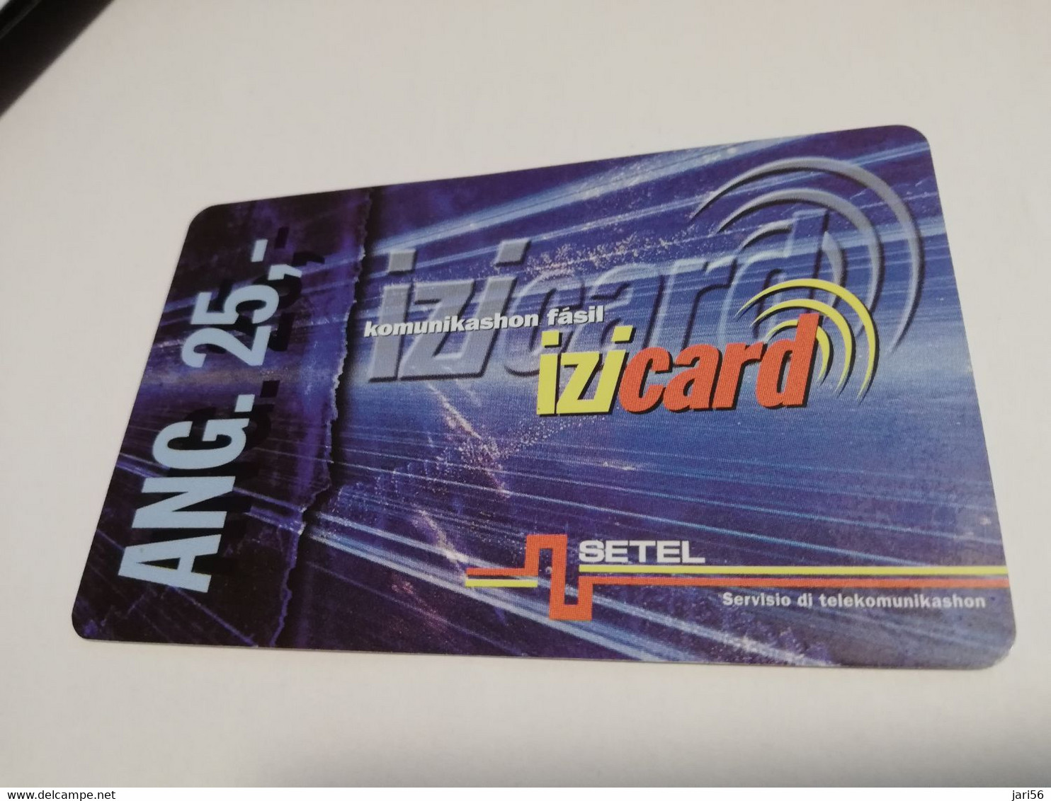 CURACAO NAF 25,- IZICARD /SETEL     VERY FINE USED CARD  /CURACAO       ** 4091** - Antillen (Niederländische)