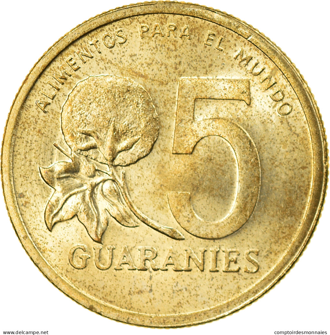 Monnaie, Paraguay, 5 Guaranies, 1992, TTB+, Nickel-Bronze, KM:166a - Paraguay