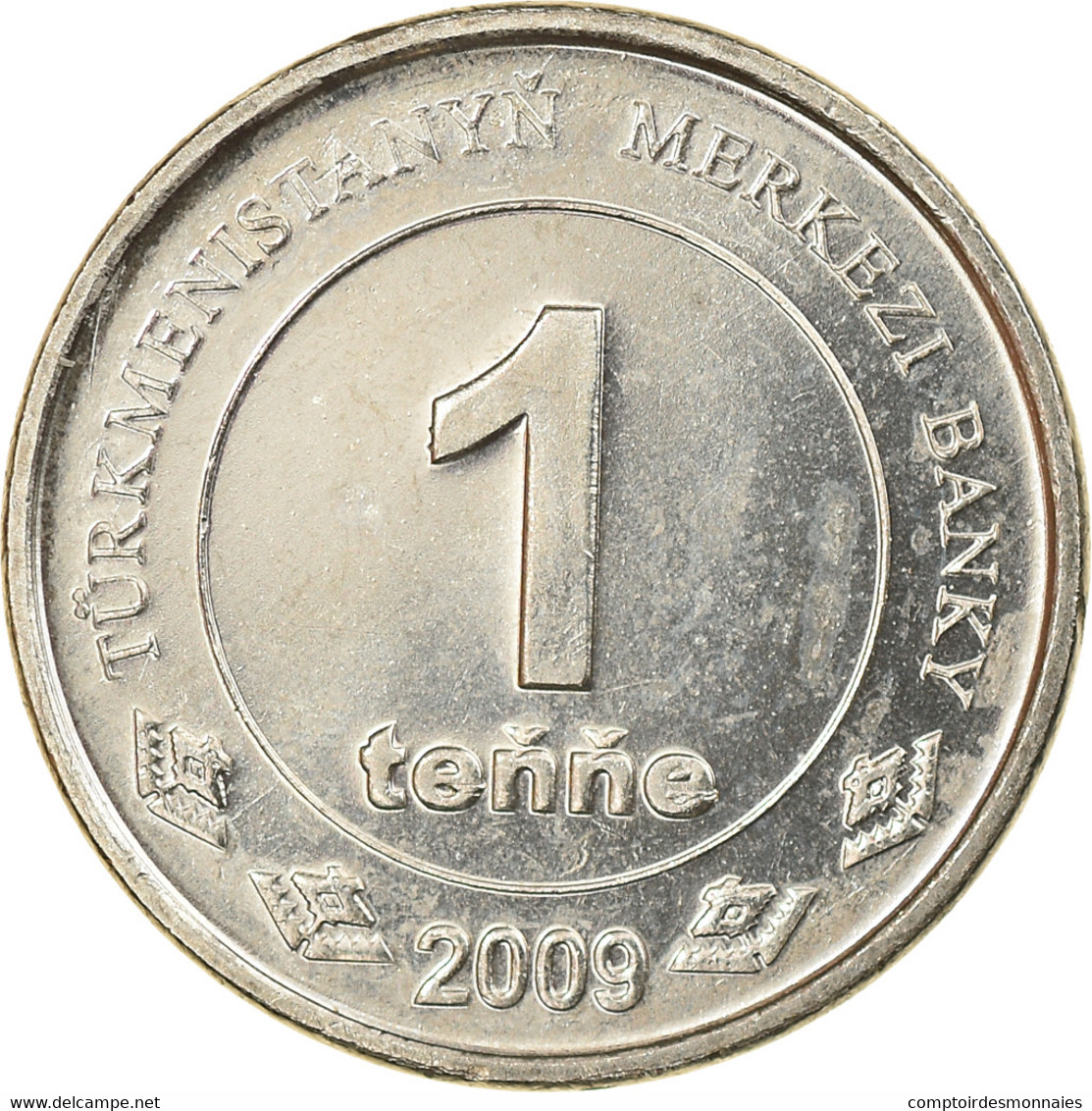 Monnaie, Turkmanistan, Tenge, 2009, SPL, Nickel Plated Steel, KM:95 - Turkménistan