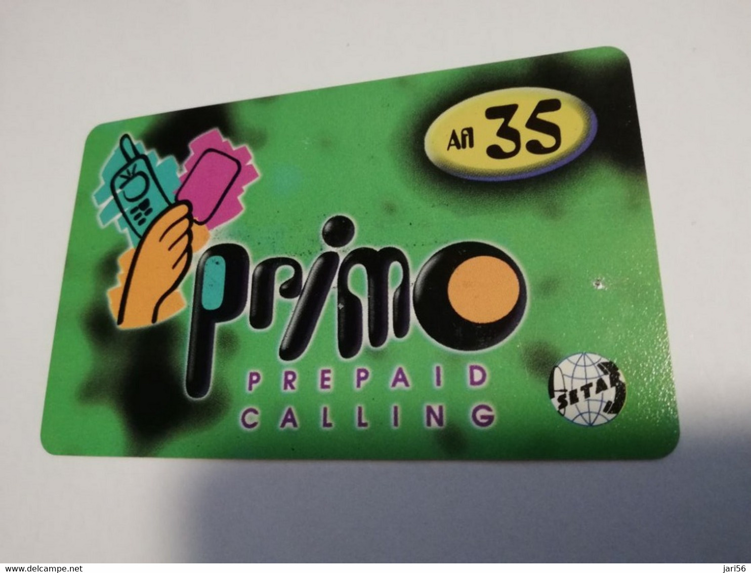 ARUBA PREPAID CARD SETAR/GSM PRIMO AFL 35,-     Fine Used Card  **4129** - Aruba