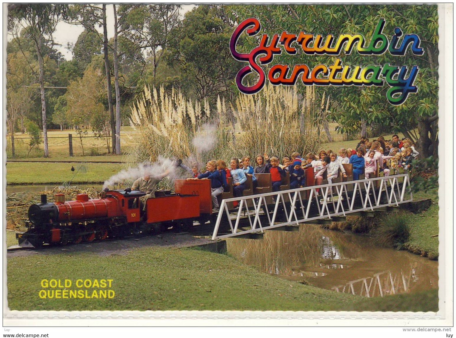 GOLD COAST,  CURRUMBIN SANCTUARY, Miniatture Steam Locomotive,   Nice Stamp - Gold Coast