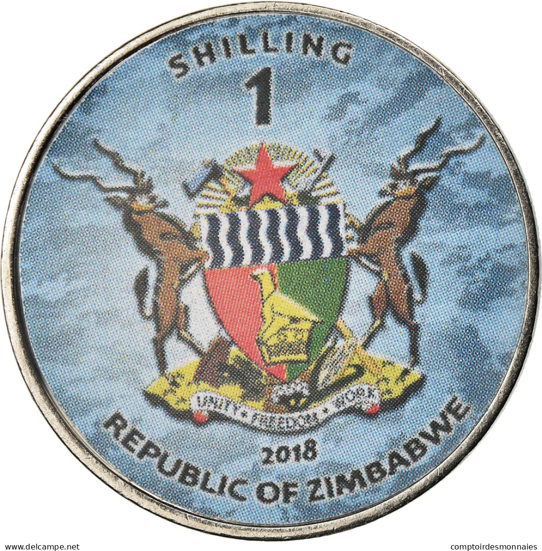 Monnaie, Zimbabwe, Shilling, 2018, Fighter Jet - F-35 Lightning II, SPL, Nickel - Zimbabwe