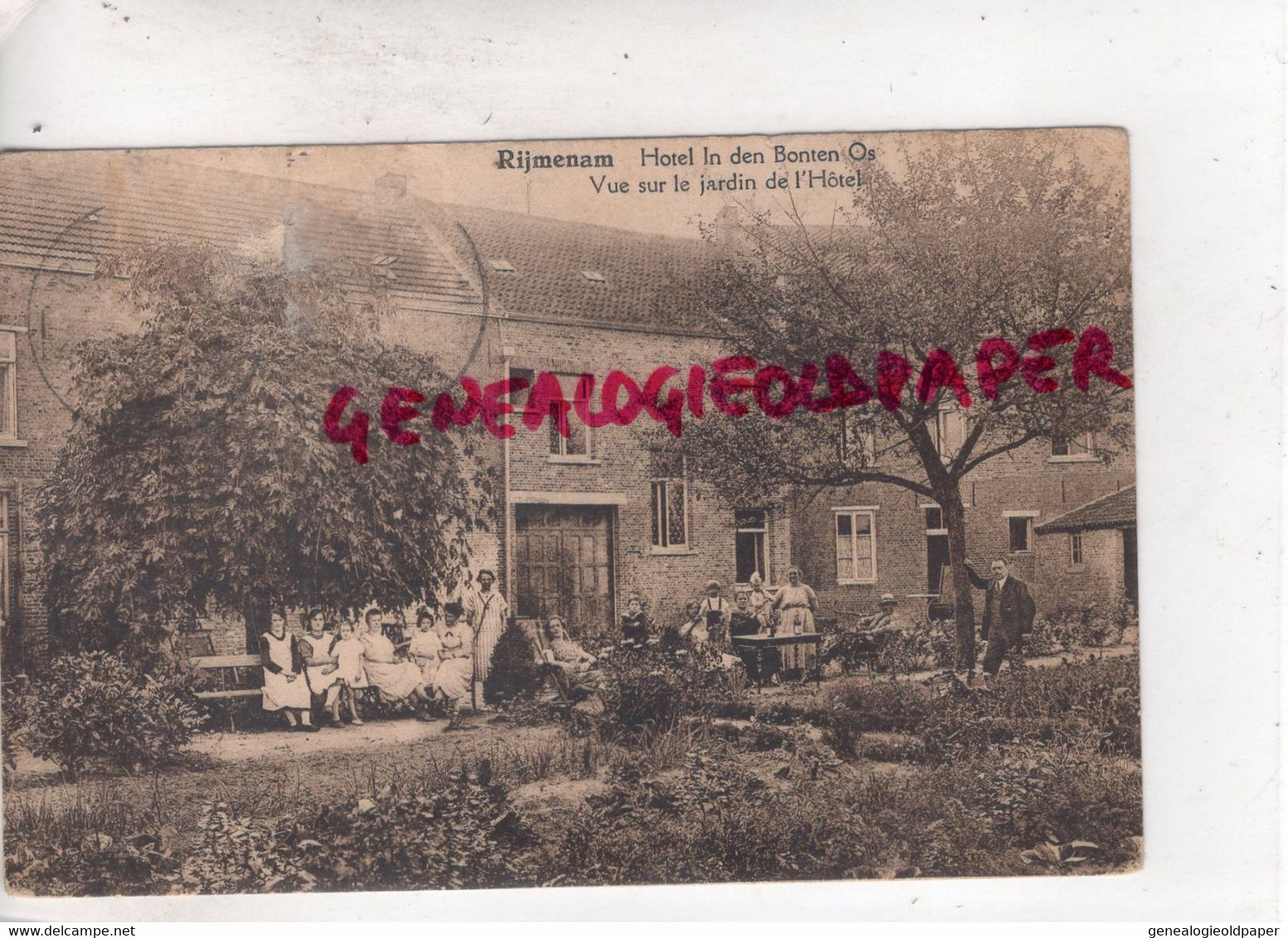 BELGIQUE- RIJMEMAM -HOTEL IN DEN BONTEN-VUE SUR LE JARDI DE L' HOTEL-ANVERS BONHEIDEN - RARE - Bonheiden