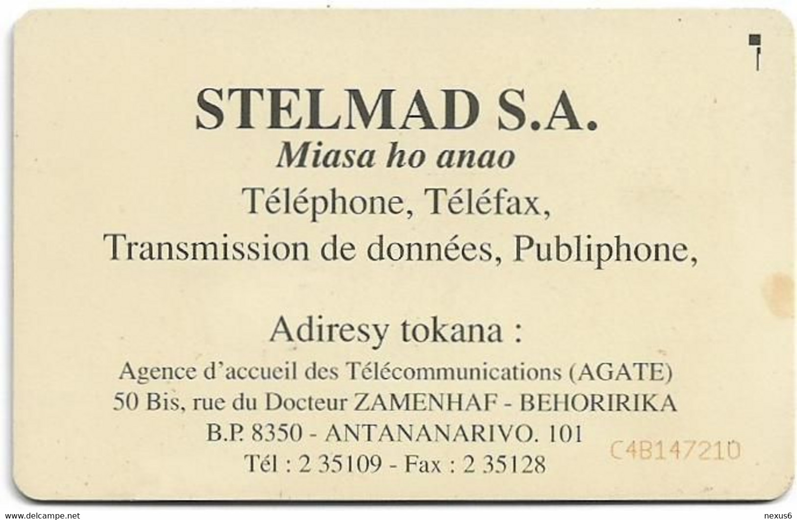 Madagascar - Lemurs Of Madagascar (STELMAD S.A.) - Chip SC7, 25Units, Used - Madagascar