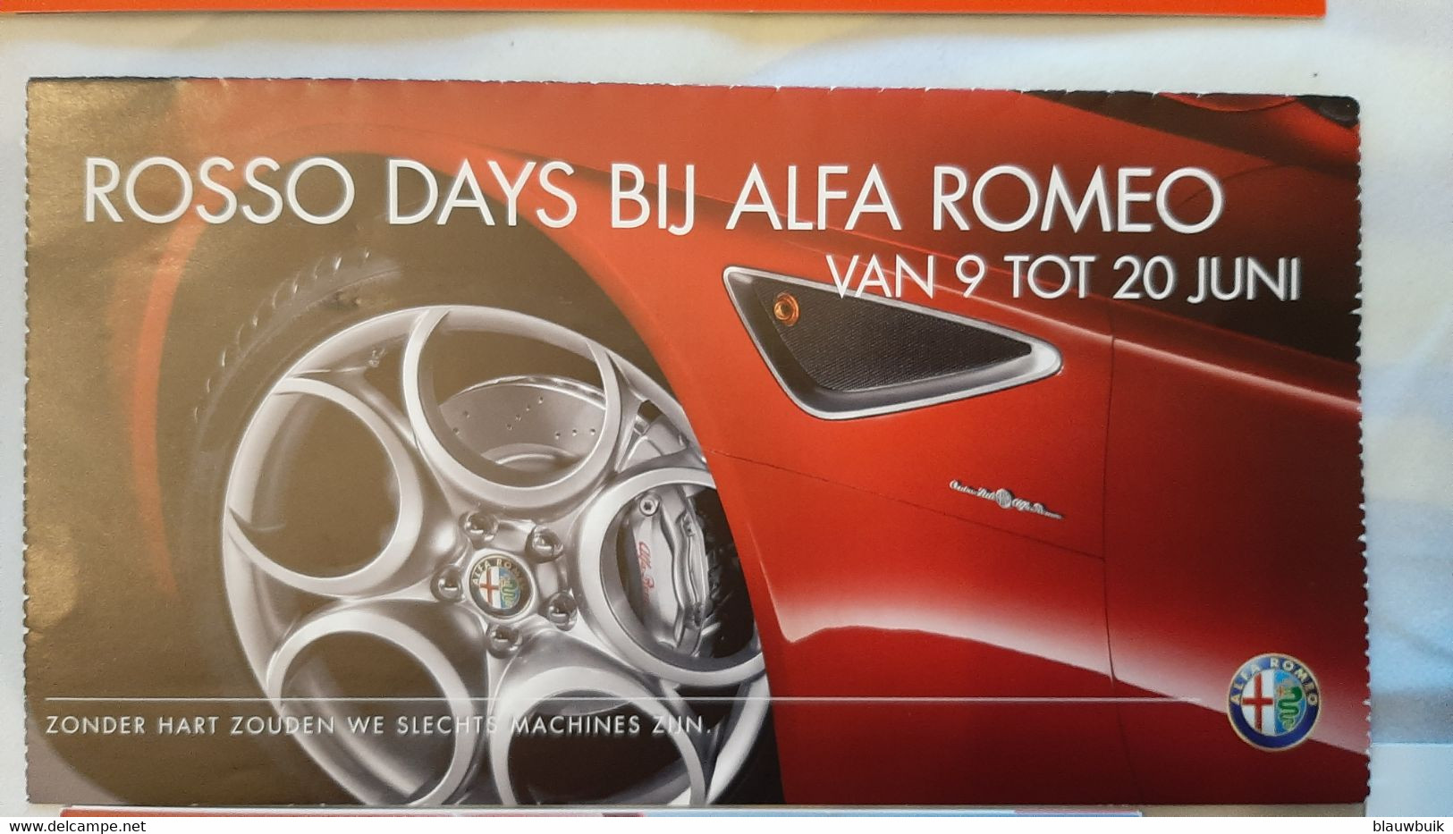 PAKKET VAN UITNODIGINGEN ALFA ROMEO Dutch - Auto/moto