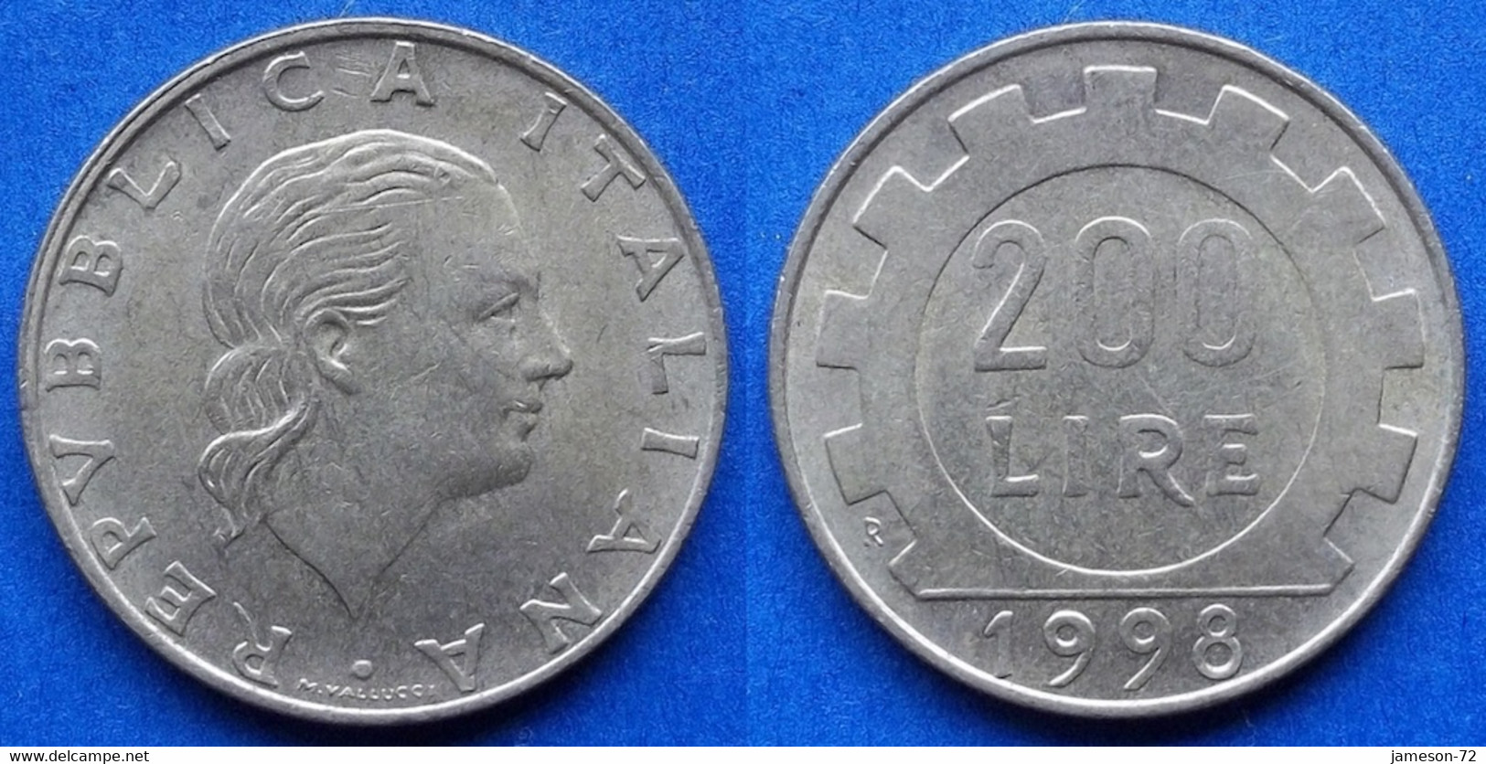 ITALY - 200 Lire 1998 R KM# 105 Republic Lira Coinage - Edelweiss Coins - Sonstige & Ohne Zuordnung