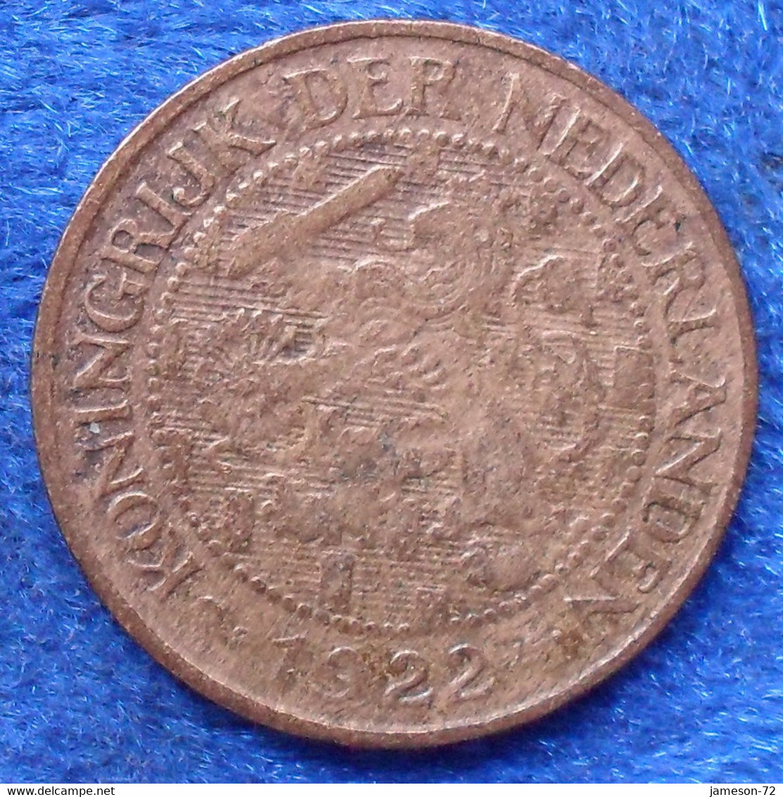 NETHERLANDS - 1 Cent 1922 KM#152 WiIhemina (1890-1948) Bronze - Edelweiss Coins - Zonder Classificatie