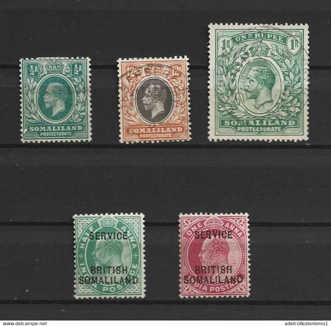 94799) SOMALIA INGLESE- LOTTO FRANCOBOLLI  DI GIORGIO V-USATI-MLH* - Somalilandia (Protectorado ...-1959)