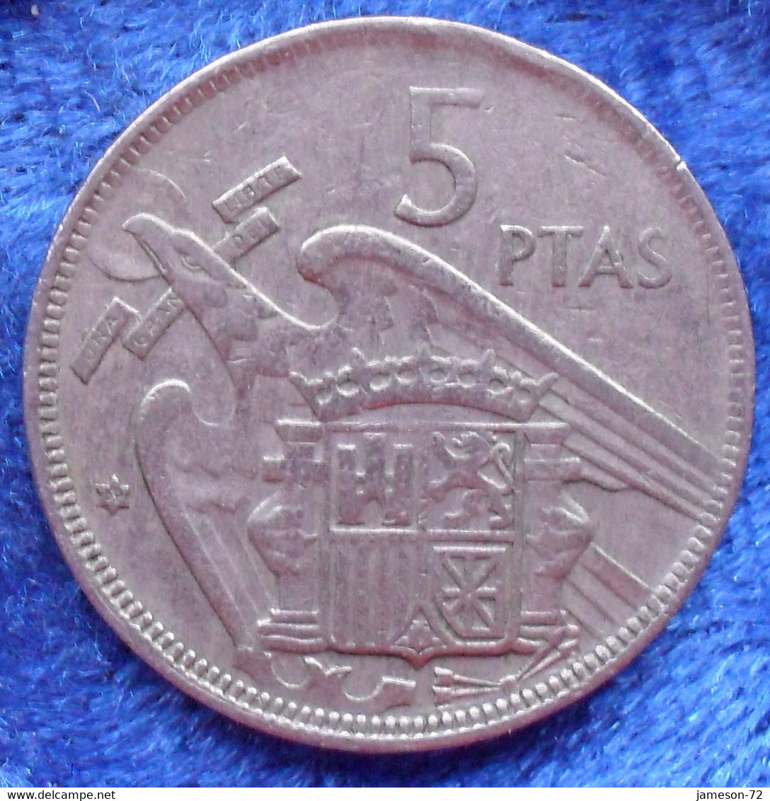 SPAIN - 5 Pesetas 1957 *59 KM#786 F. Franco (1936-1975) - Edelweiss Coins - Other & Unclassified