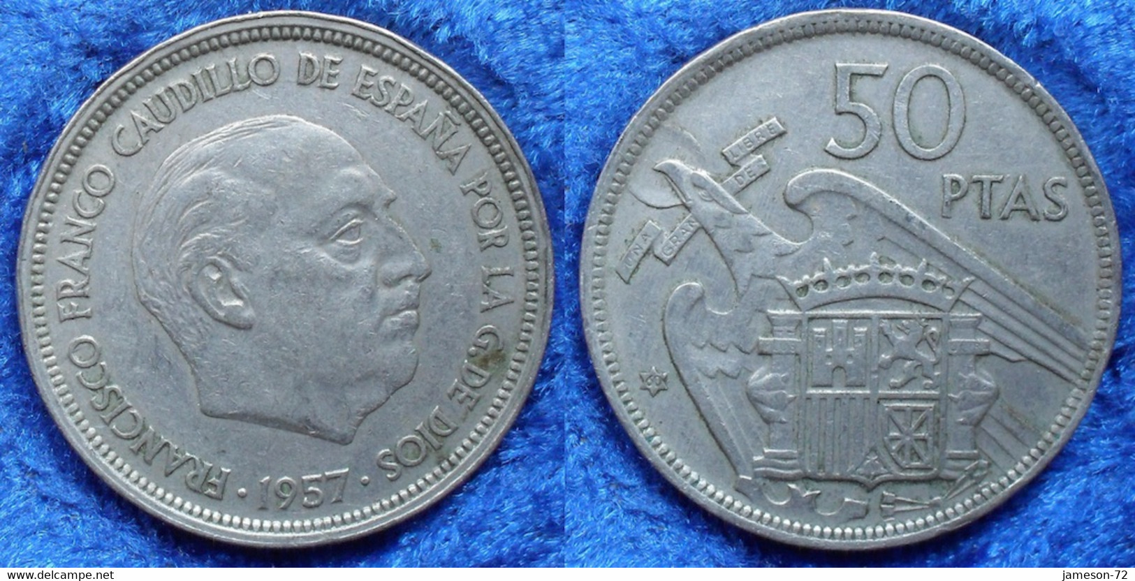 SPAIN - 50 Pesetas 1957 *60 KM# 788 F. Franco (1936-1975) - Edelweiss Coins - Autres & Non Classés