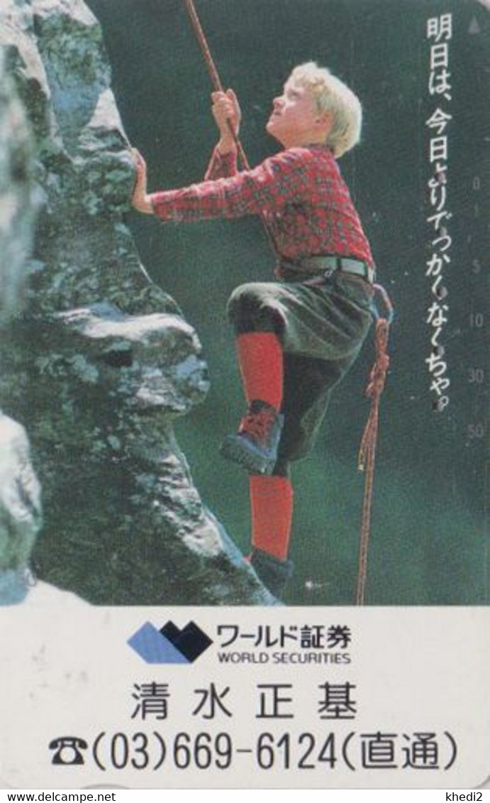 Télécarte JAPON / 110-68788 - Sport - ESCALADE Montagne - CLIMBING JAPAN Phonecard Mountain - Bergsteigen - 21 - Montagne