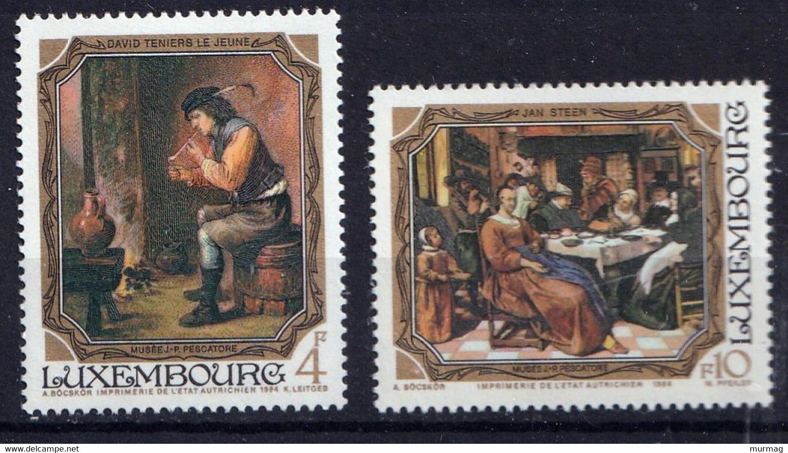 LUXEMBOURG - Eugène Delacroix, Jan Steen, David Téniers - 1984 - Autres & Non Classés