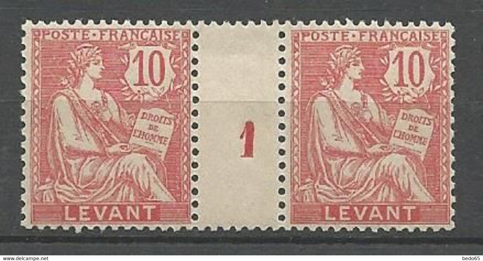 LEVANT  N° 14 Millésime 1 NEUF** LUXE SANS  CHARNIERE / MNH / - Neufs