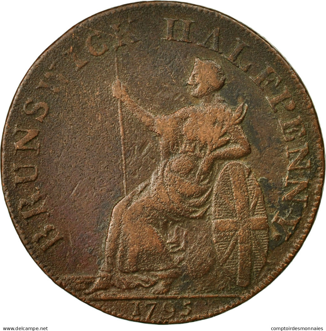 Monnaie, Grande-Bretagne, J Kilvington, Halfpenny Token, 1795, Middlesex, TB+ - Other & Unclassified