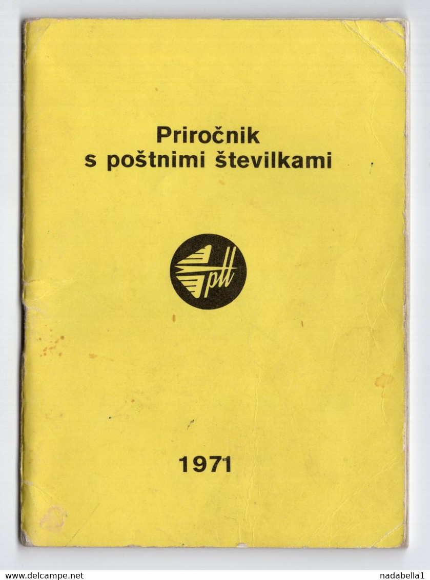 1971. YUGOSLAVIA,SLOVENIA,POSTAL NUMBERS MANUAL,64 PAGES,ISSUED IN SLOVENIA - Practical