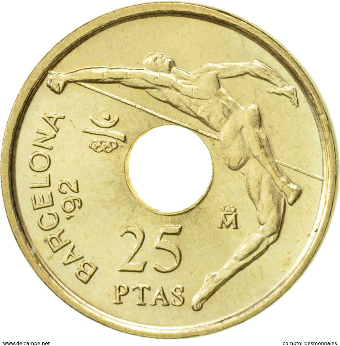 Monnaie, Espagne, Juan Carlos I, 25 Pesetas, 1991, Madrid, SUP, Aluminum-Bronze - 25 Pesetas