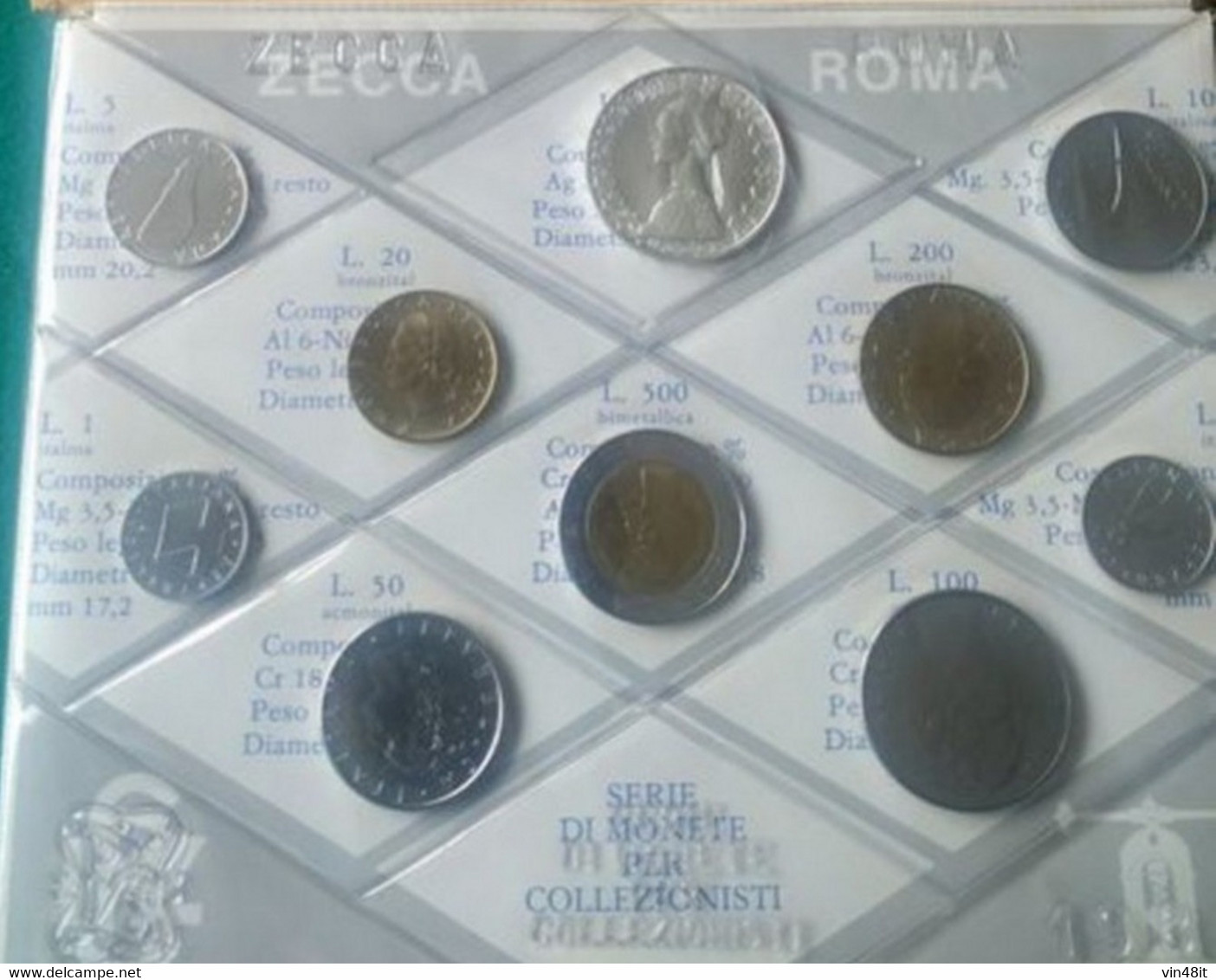 1984  - ITALIA REPUBBLICA  -  SET FIOR DI CONIO  - 10 MONETE  - - Set Fior Di Conio