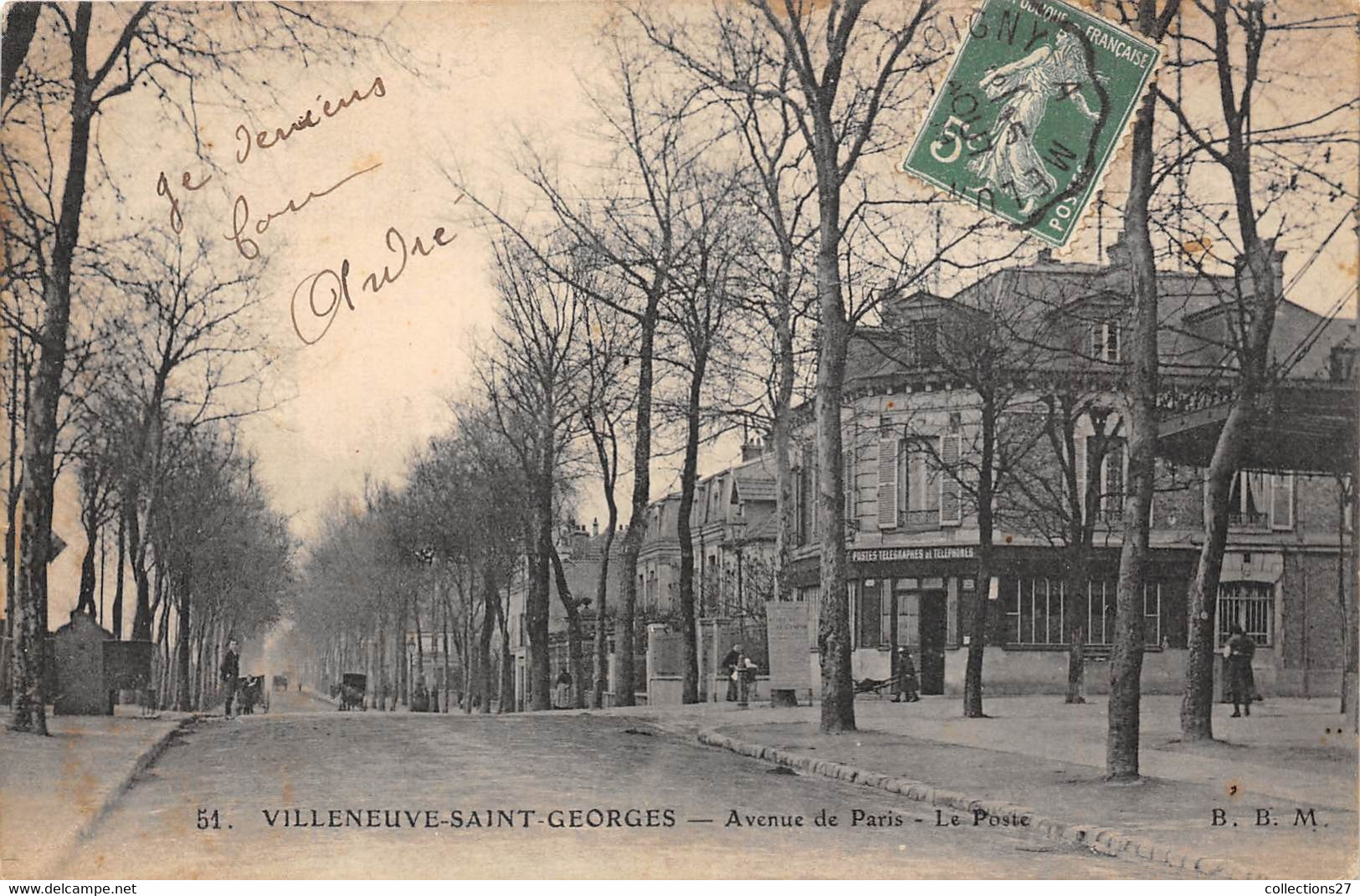 94-VILLENEUVE-SAINT-GEORGES- AVENUE DE PARIS LA POSTE - Villeneuve Saint Georges