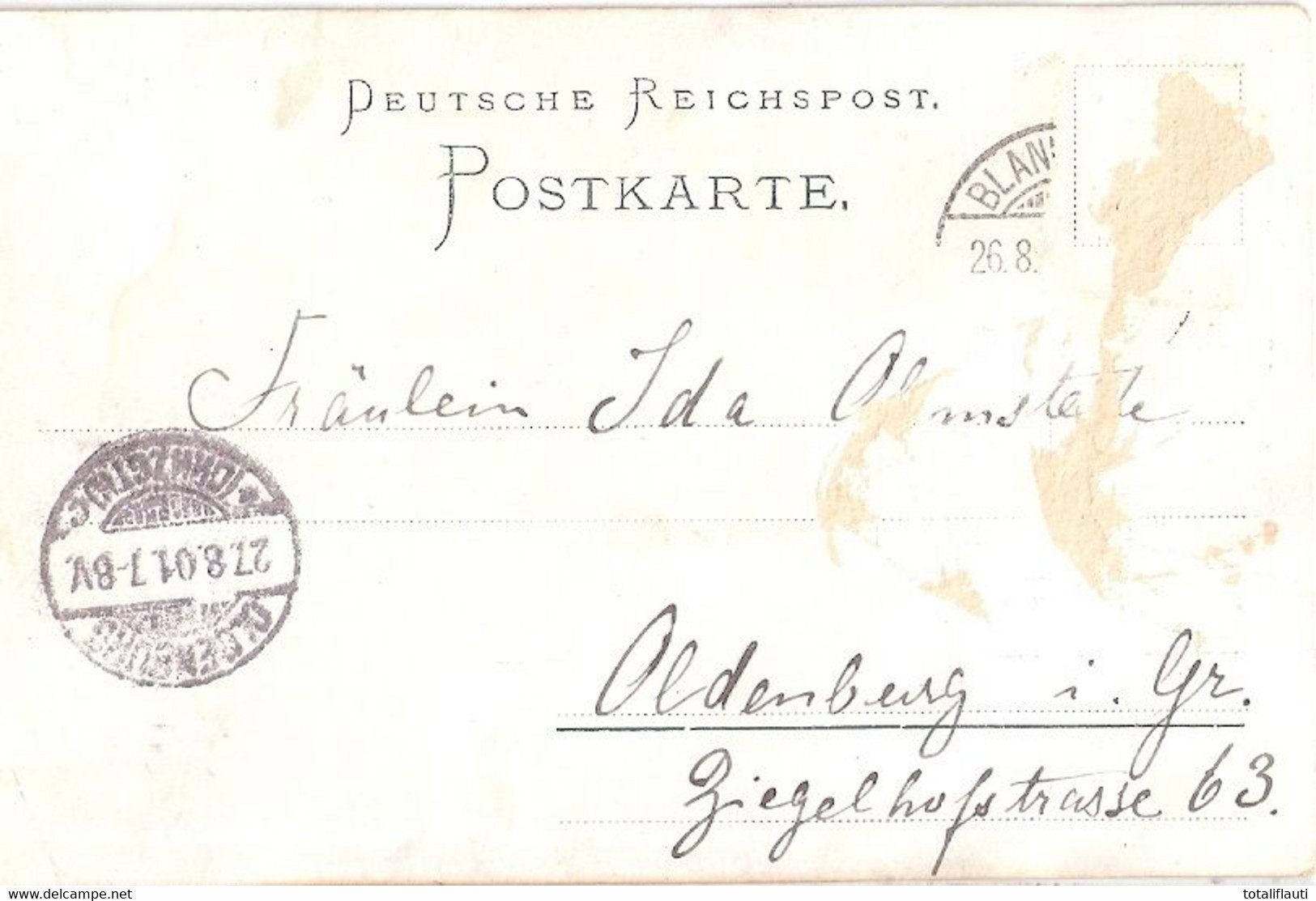 HAMBURG BLANKENESE Villa Felicitas Illustre Hochmodisch Garten Gesellschaft Gelaufen 26.8.1901 - Blankenese