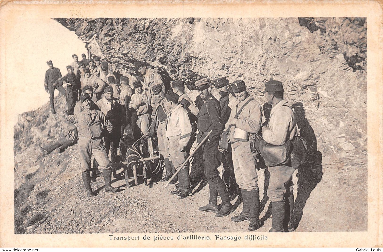 Cartre-Photo - Militaria - Armée Suisse  - Schweizer Armee - Transport De Pièces D'artillerie Passage Difficile - Port