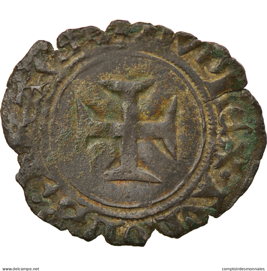 Monnaie, France, Charles VI, Double Tournois, Niquet, Atelier Incertain, TB - 1380-1422 Charles VI Le Fol