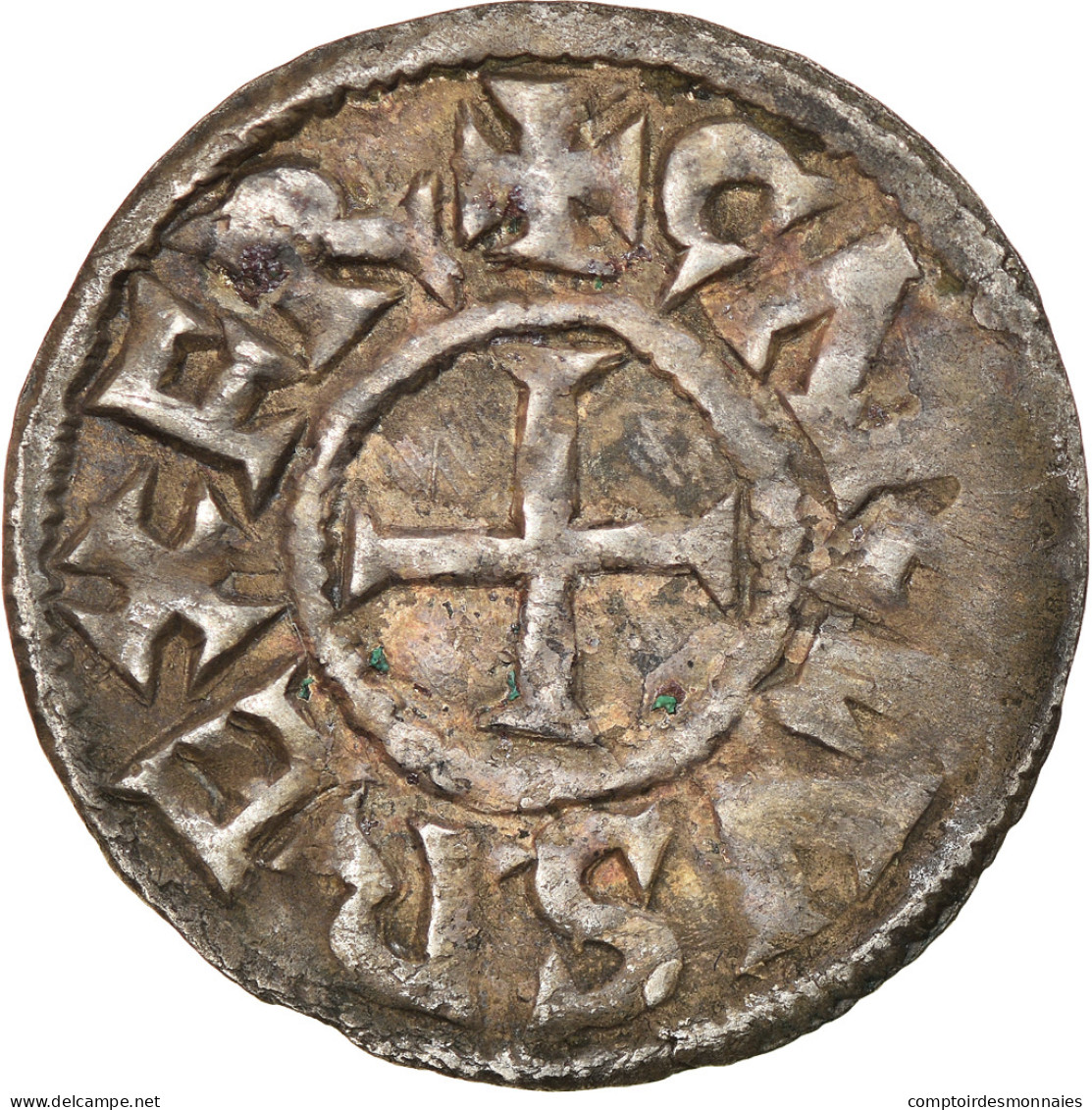Monnaie, France, Charles Le Chauve, Denier, 840-864, Melle, TTB, Argent - Andere & Zonder Classificatie