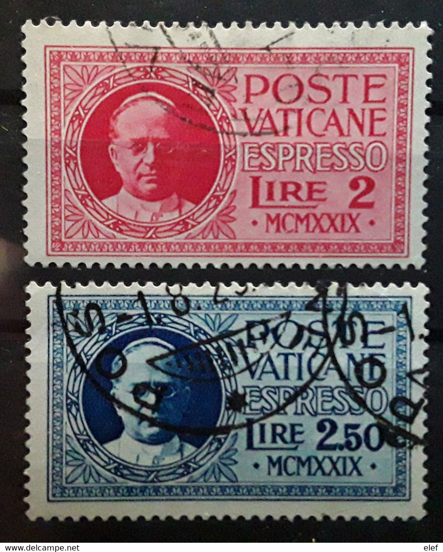 VATICAN POSTE VATICANE VATICANO EXPRES Espresso 1949, Série 1 / 2  Obl  TB Cote 40 Euros - Priority Mail