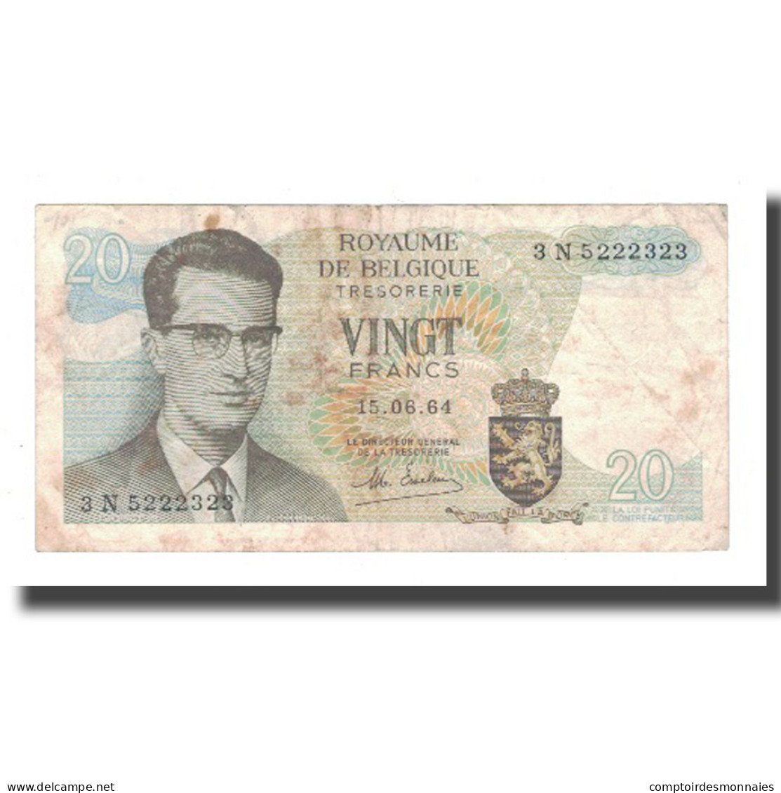 Billet, Belgique, 20 Francs, 1964, 1964-06-15, KM:138, B - Autres & Non Classés