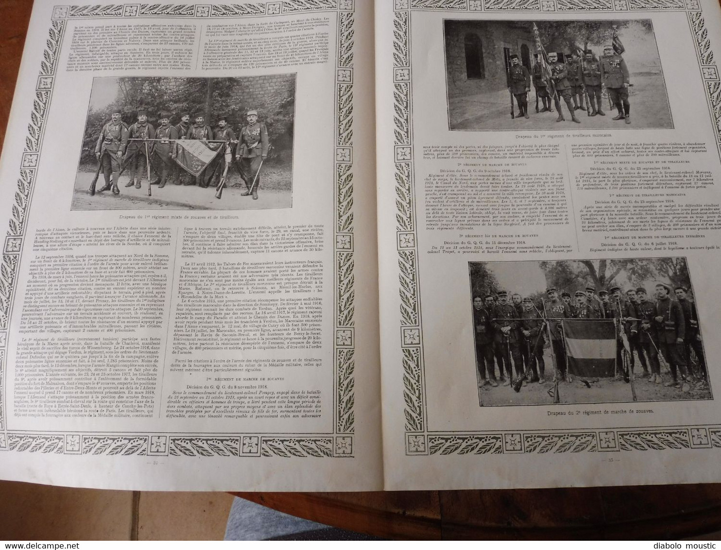 1914-18     " Les Fourragères "   : LES ZOUAVES ET LES TIRAILLEURS,  L'INFANTERIE LEGERE D'AFRIQUE - Francia