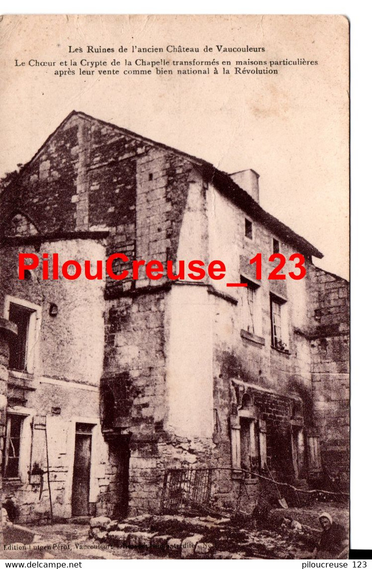 55 Meuse - VAUCOULEURS - " Les Ruines De L'Ancien Château  - Le Choeur Et La Crypte De La Chapelle " - Vigneulles Les Hattonchatel