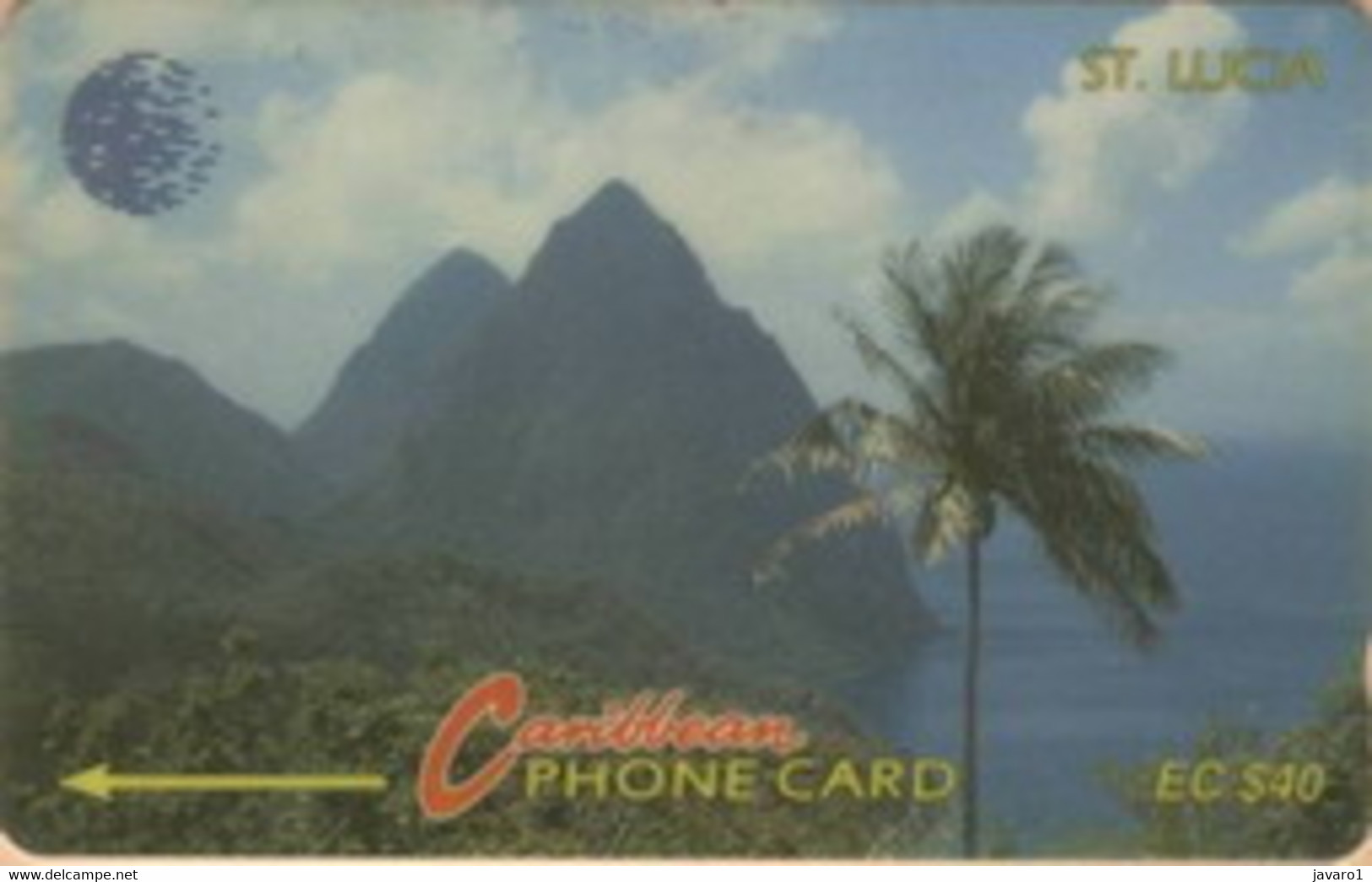 STLUCIA : 009C EC$40 The Pitons II USED - Santa Lucia