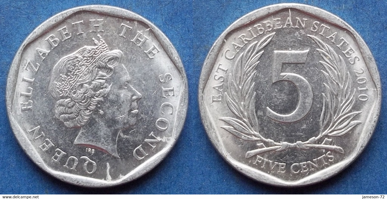 EAST CARIBBEAN STATES - 5 Cents 2010 KM# 36 Elizabeth II - Edelweiss Coins - Caraibi Orientali (Stati Dei)