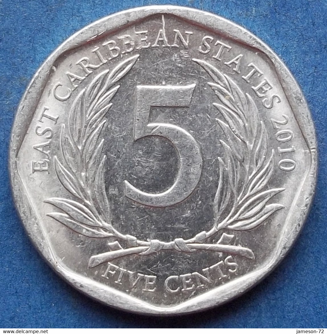 EAST CARIBBEAN STATES - 5 Cents 2010 KM# 36 Elizabeth II - Edelweiss Coins - Caraibi Orientali (Stati Dei)
