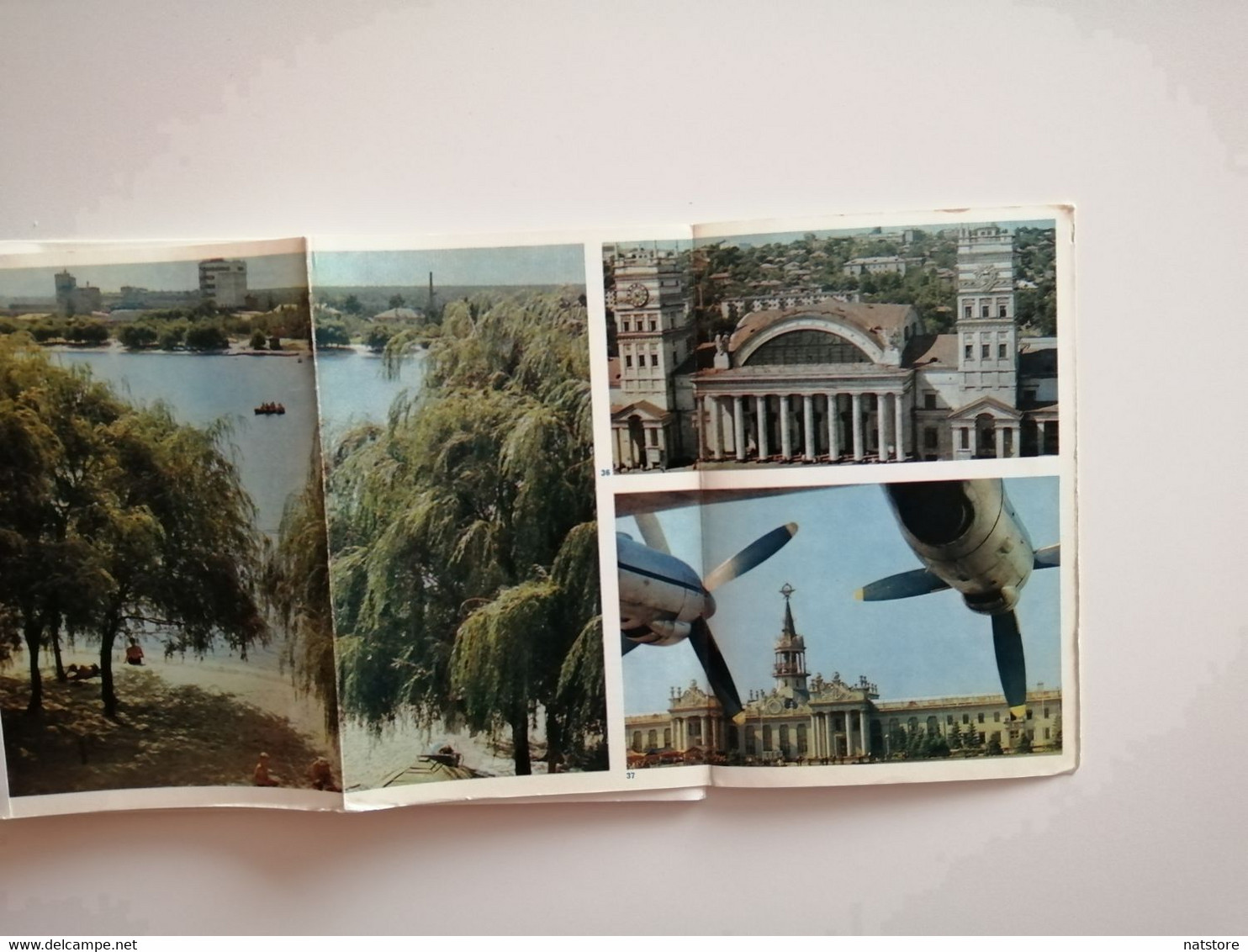 USSR..VINTAGE FOLDING BOOK WITH OLD PHOTOS  OF KHARKOV