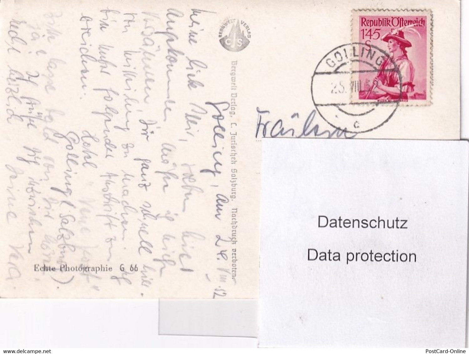 2296 - Österreich - Golling Und St. Nikolaus Gegen Die Dachsteingruppe - Gelaufen 1952 - Golling