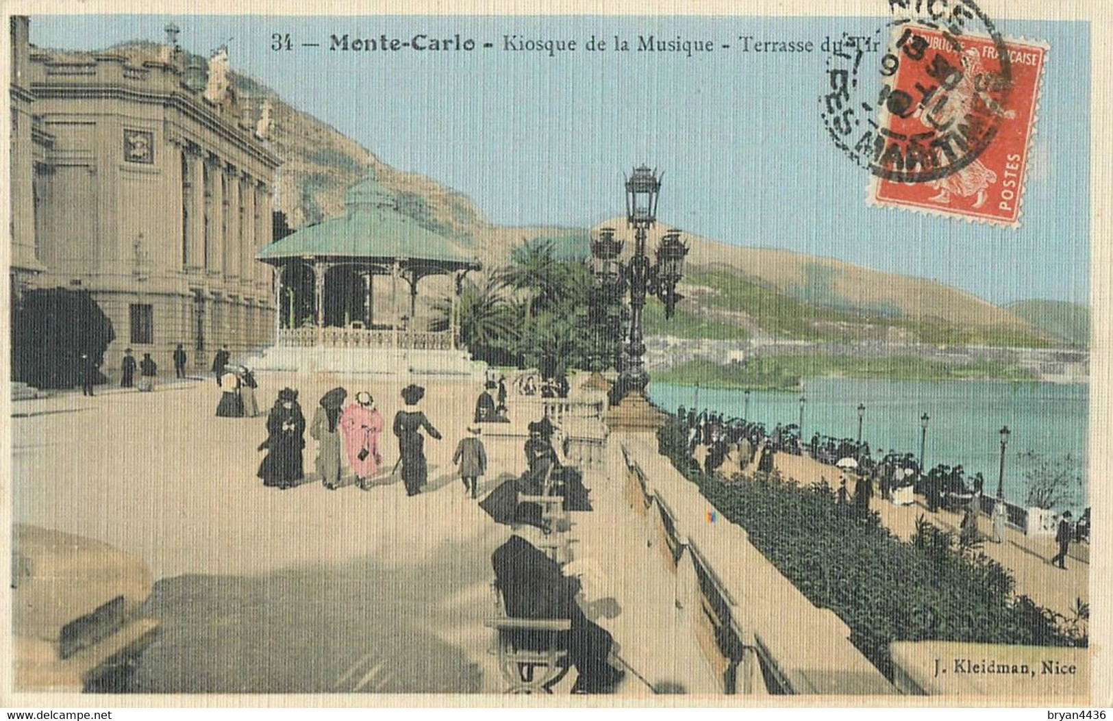 MONACO - MONTE-CARLO - KIOSQUE DE LA MUSIQUE - CPA SUR PAPIER TOILE - TRES BON ETOILE - Les Terrasses