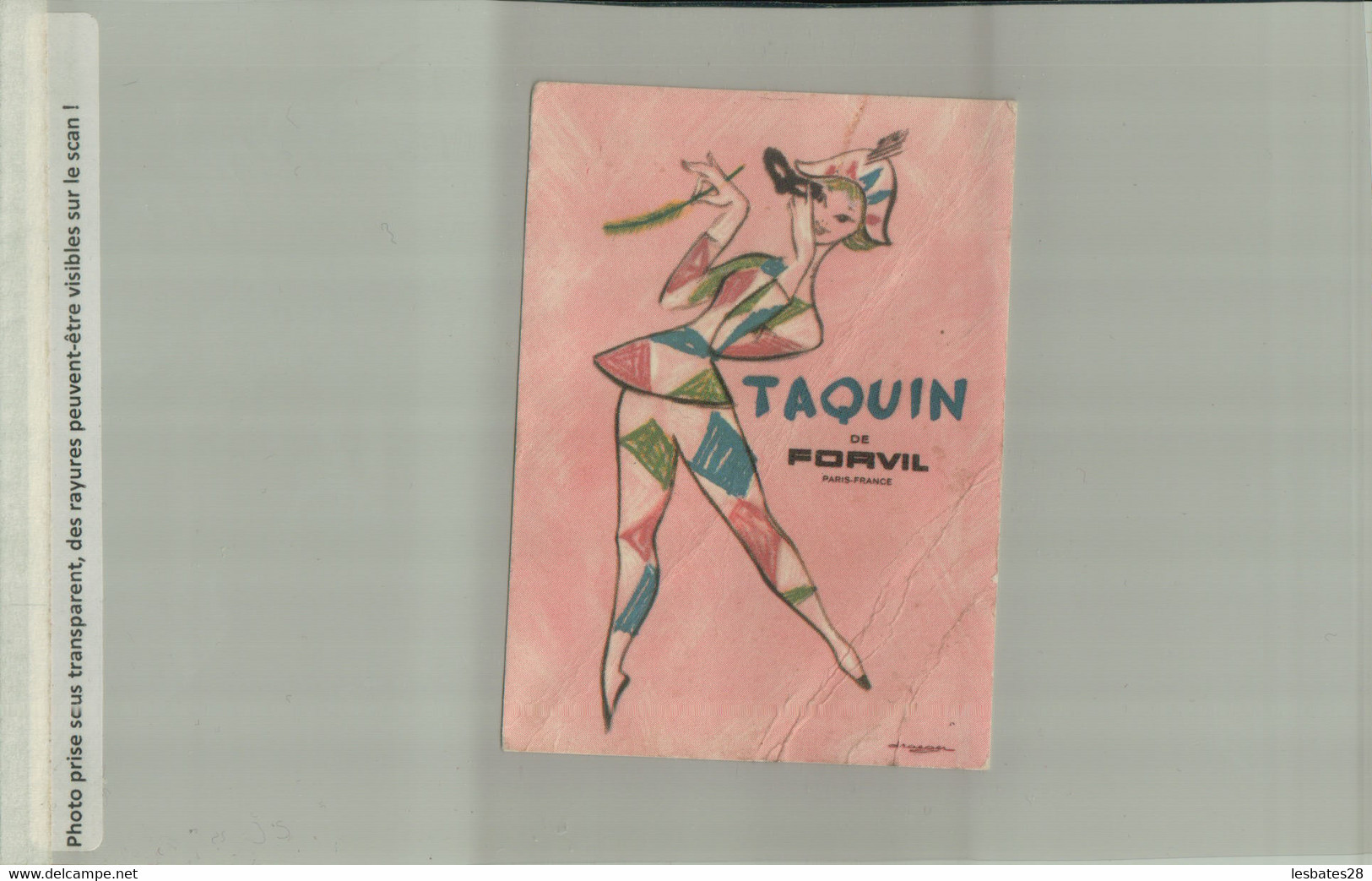 PARFUM TAQUIN DE FORVIL  PARIS  PUBLICITE     (2020 DECEMBRE 455) - Non Classés