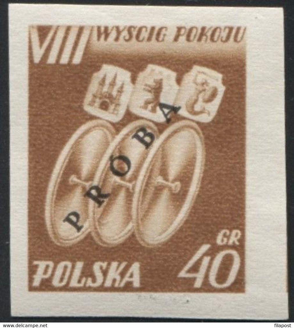 Poland 1955, Mi 905/6 VIII International Cycling Peace Race Original Proof Colour Guarantee PZF Expert Korszeń MNH** P30 - Proeven & Herdruk