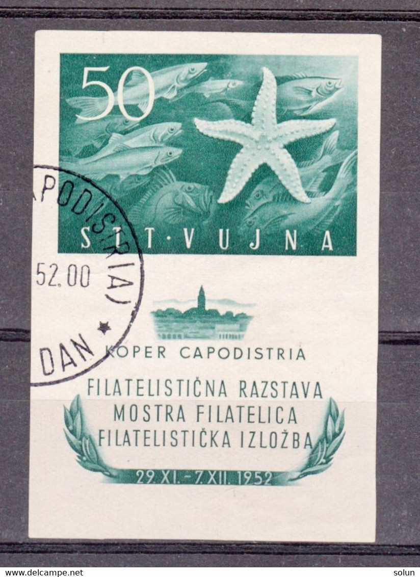 1952  ZONA B STT VUJNA VUJA  BLOCK 3 JUGOSLAVIA  MNH - Used