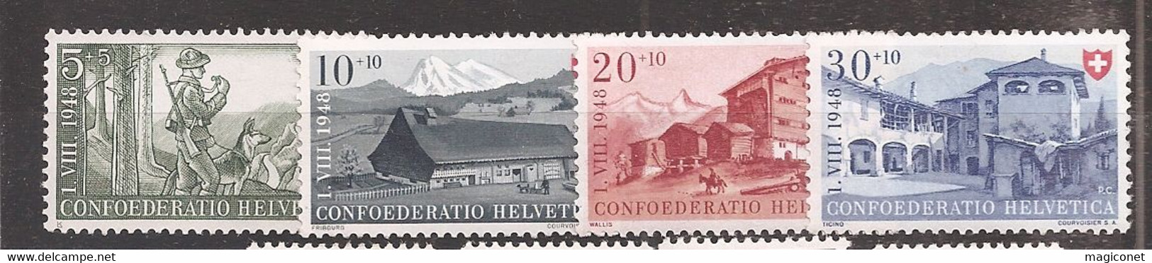 Suisse 1948 - Y&T N° 457/60** - Fête Nationale - Andere & Zonder Classificatie