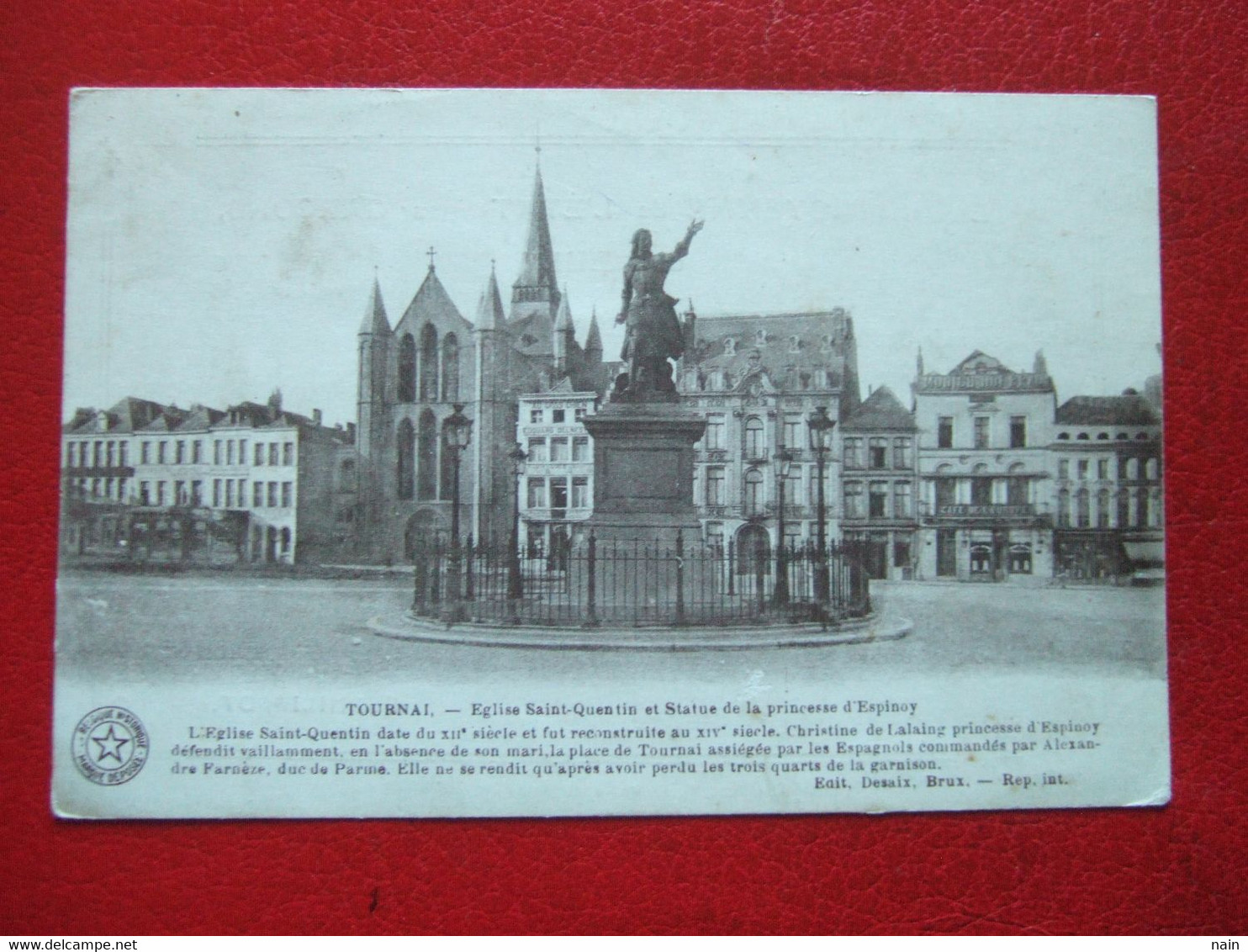 BELGIQUE - LE ROEULX - " CARTE D'HONNEUR - ECOLE MOYENNE  DE L'ETAT POUR GARÇONS " - RECTO: TOURNAI - " RARE " - - Le Roeulx