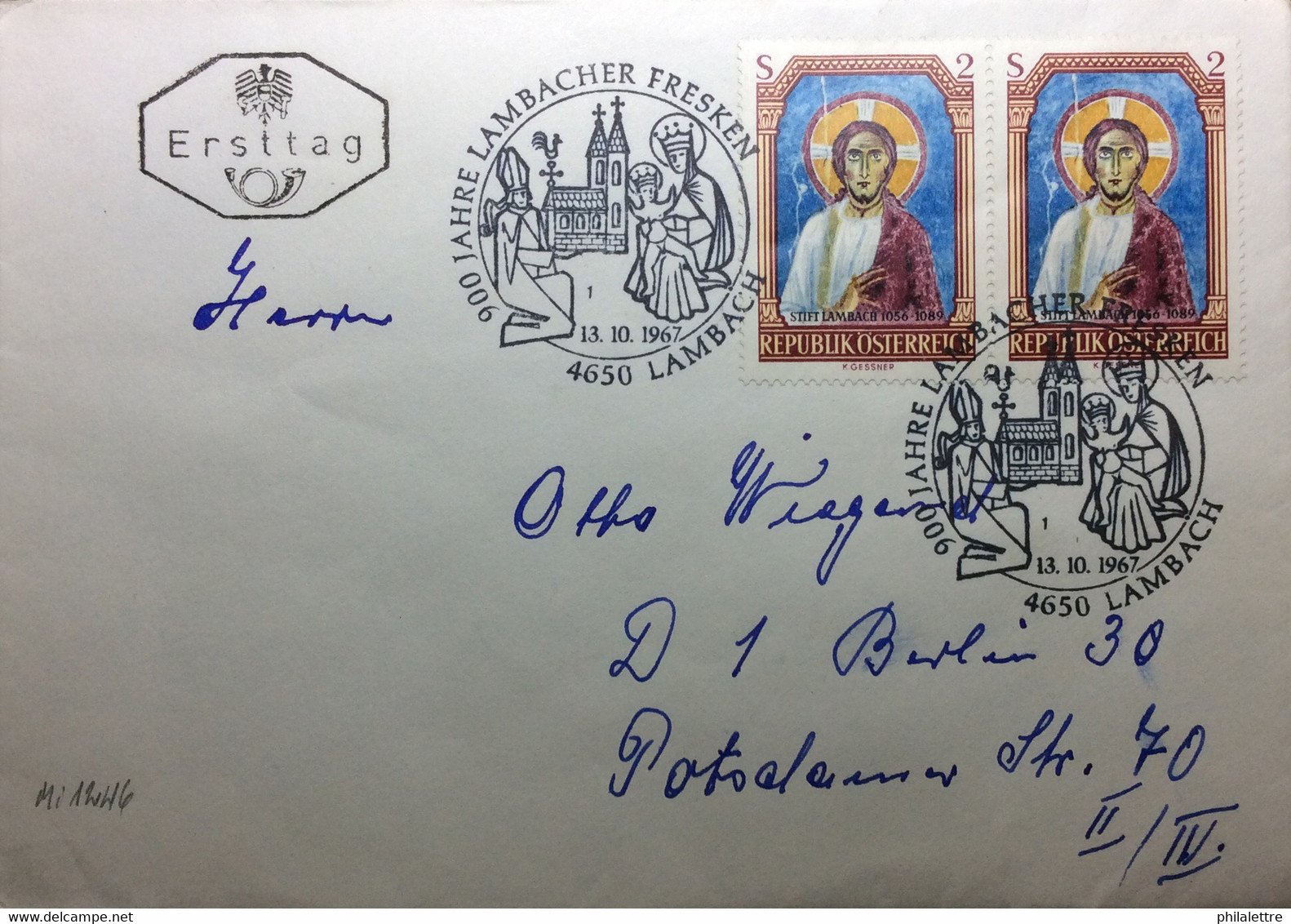 AUTRICHE / AUSTRIA / ÖSTERREICH 1967 Mi.1246 (x2) On FDC To Germany - FDC