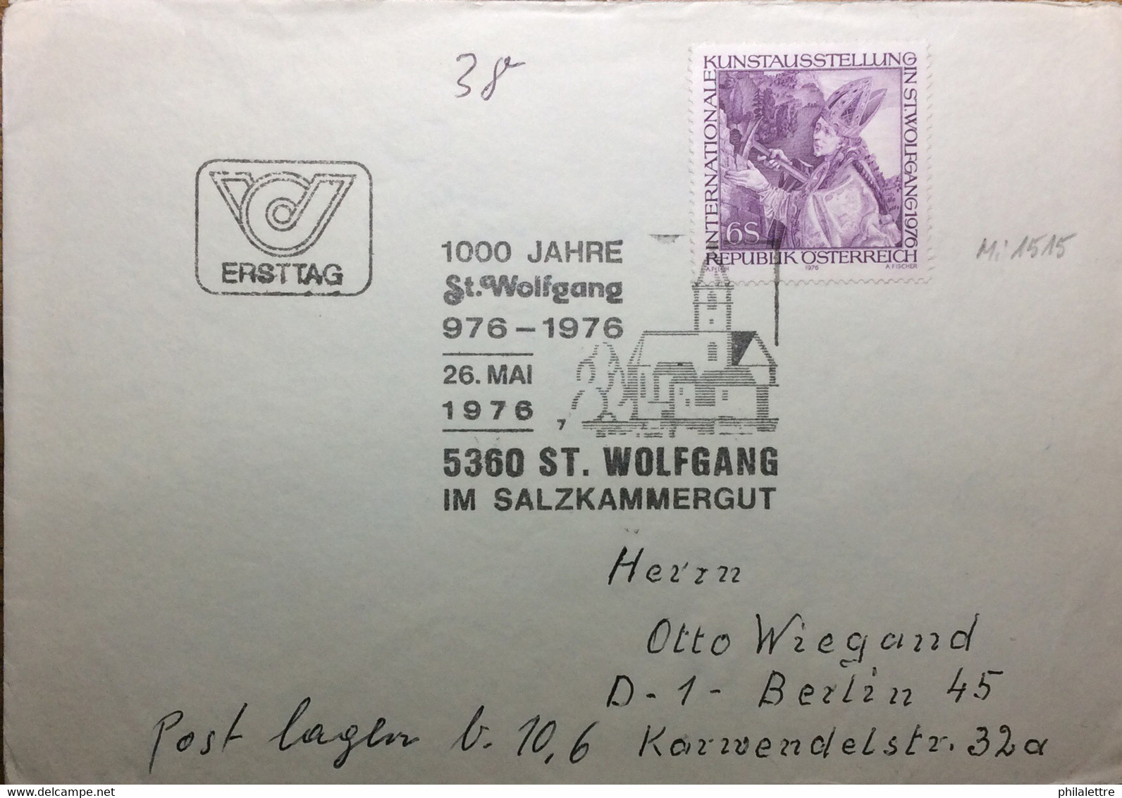 AUTRICHE / AUSTRIA / ÖSTERREICH 1976 Mi.1515 On FDC To Germany - FDC